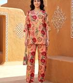 Peach smart and stylish co-ord set dress