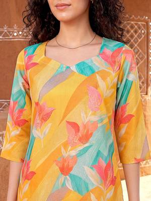 Yellow color smart and stylish co-ord set dress for fancy girlie looks 3