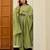 Green chanderi silk embroidery work fancy graceful partywear suit