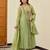 Green chanderi silk embroidery work fancy graceful partywear suit