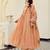 Orange chanderi silk embroidery work fancy graceful partywear suit