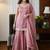 Peach fendy silk embroidery work fancy graceful partywear suit