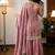 Peach fendy silk embroidery work fancy graceful partywear suit