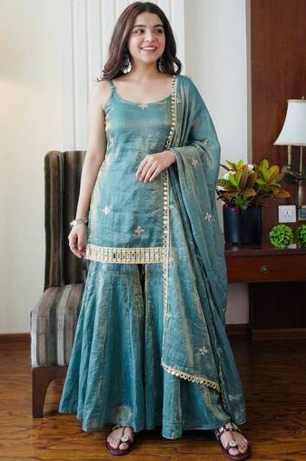 Rama fendy silk embroidery work fancy graceful partywear suit