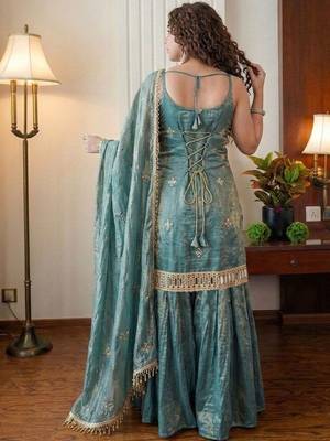 Rama fendy silk embroidery work fancy graceful partywear suit 2