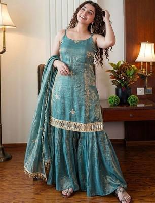 Rama fendy silk embroidery work fancy graceful partywear suit 3