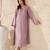 Lavender french crepe embroidery work fancy graceful partywear suit