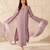 Lavender french crepe embroidery work fancy graceful partywear suit