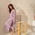Lavender french crepe embroidery work fancy graceful partywear suit