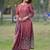 Maroon cotton printed fancy graceful partywear suit