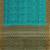 Turquoise blue & deep teal sambalpuri cotton saree with running blouse