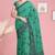 Sea green & charcoal black banarasi semi dupion saree with running blouse