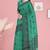 Sea green & charcoal black banarasi semi dupion saree with running blouse