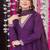 Wine color pv chanderi fabric designer embroidery work fancy graceful partywear suit