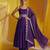 Purple vichitra silk embroidery work fancy graceful partywear suit