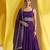 Purple vichitra silk embroidery work fancy graceful partywear suit