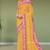 Marigold yellow & rani pink south cotton saree with running blouse