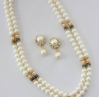 Real Pearls Double String Round Pearls Set 2