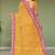 Marigold yellow & rani pink south cotton saree with running blouse