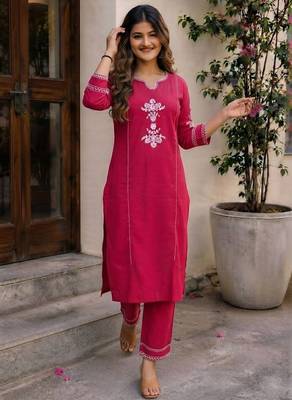 Pink festive special readymade readymade kurta set 1