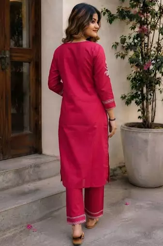 Pink festive special readymade readymade kurta set