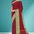 Deep wine maroon & emerald green south cotton saree with running blouse
