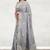 Lavender grey & mint green south cotton saree with running blouse