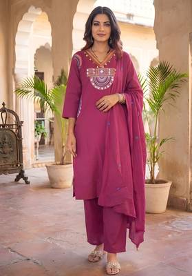 Pink festive special readymade readymade kurta set 1