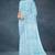 Powder blue & soft sky blue south cotton saree with running blouse