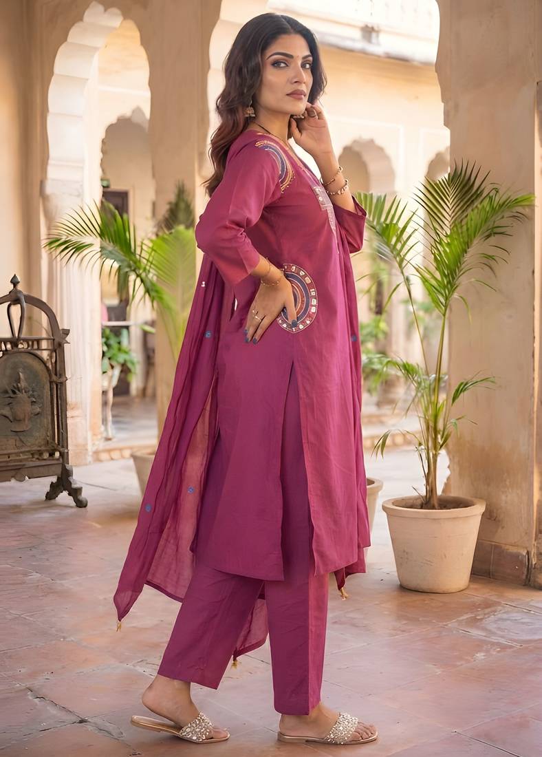 Pink festive special readymade readymade kurta set