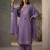 Lavender color beautiful festive special readymade readymade kurta set for girls