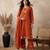 Rust festive special readymade readymade kurta set