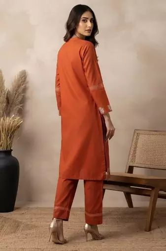 Rust festive special readymade readymade kurta set