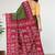 Olive green & crimson red madurai sungudi saree with running blouse