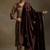 Dark brown hand embroidered velvet doshala