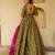 Mahendi digital printed partywear gown with dupatta