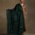 Bottle green hand embroidered velvet doshala