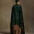 Bottle green hand embroidered velvet doshala