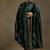 Bottle green hand embroidered velvet doshala