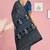 Prussian blue/midnight blue & soft ivory south cotton saree with running blouse