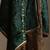 Bottle green hand embroidered velvet doshala