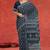 Prussian blue/midnight blue & soft ivory south cotton saree with running blouse