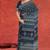 Prussian blue/midnight blue & soft ivory south cotton saree with running blouse