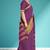 Rainbow violet/royal purple & antique gold semi gadwal saree
