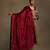Red hand embroidered velvet doshala