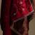 Red hand embroidered velvet doshala