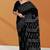 Licorice black & ash grey south cotton saree with running blouse