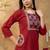 Maroon dhabu cotton partywear readymade suit
