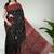 Eerie black & brick red south cotton saree with running blouse