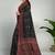 Eerie black & brick red south cotton saree with running blouse